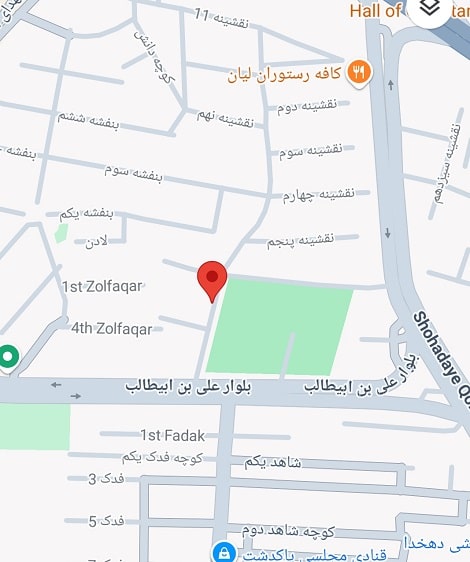 لوکیشن سالن زرگل