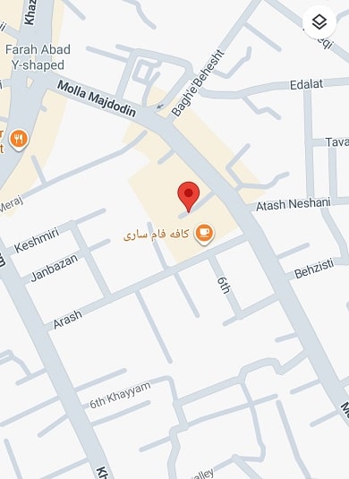 لوکیشن شرکت خدماتی ملینا در ساری